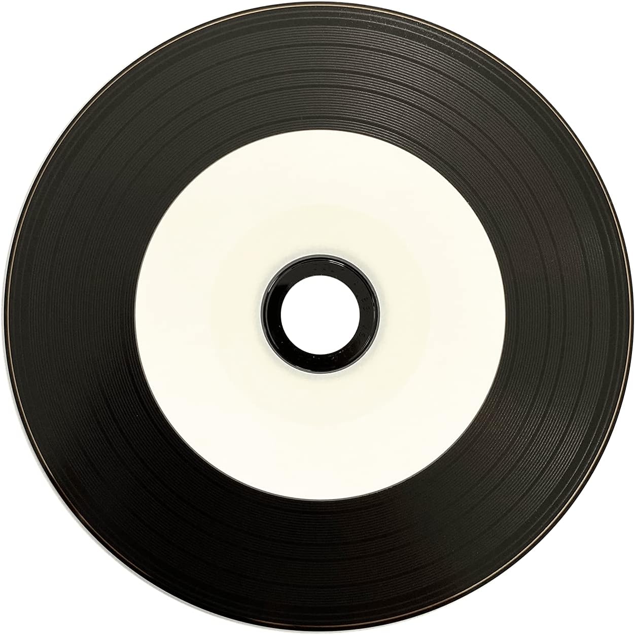 Blank CD - Professional Grade Vinyl CD-R with White Inkjet Printable Center and Black Recording Surface - 25 Pack x2