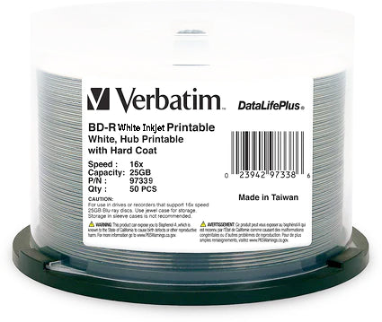 Verbatim 25GB White Inkjet BDR 16x