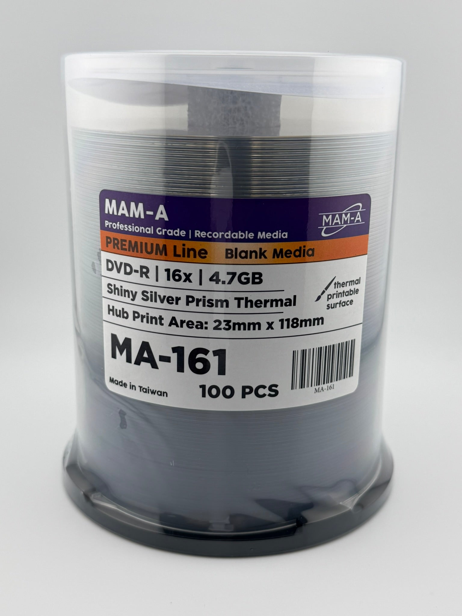 MAM-A Premium 16x Shiny Silver Prism Thermal DVD-R (MA-161)