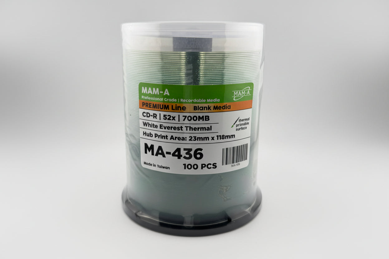 MAM-A Premium 52x White Everest Thermal CD-R (MA-436)