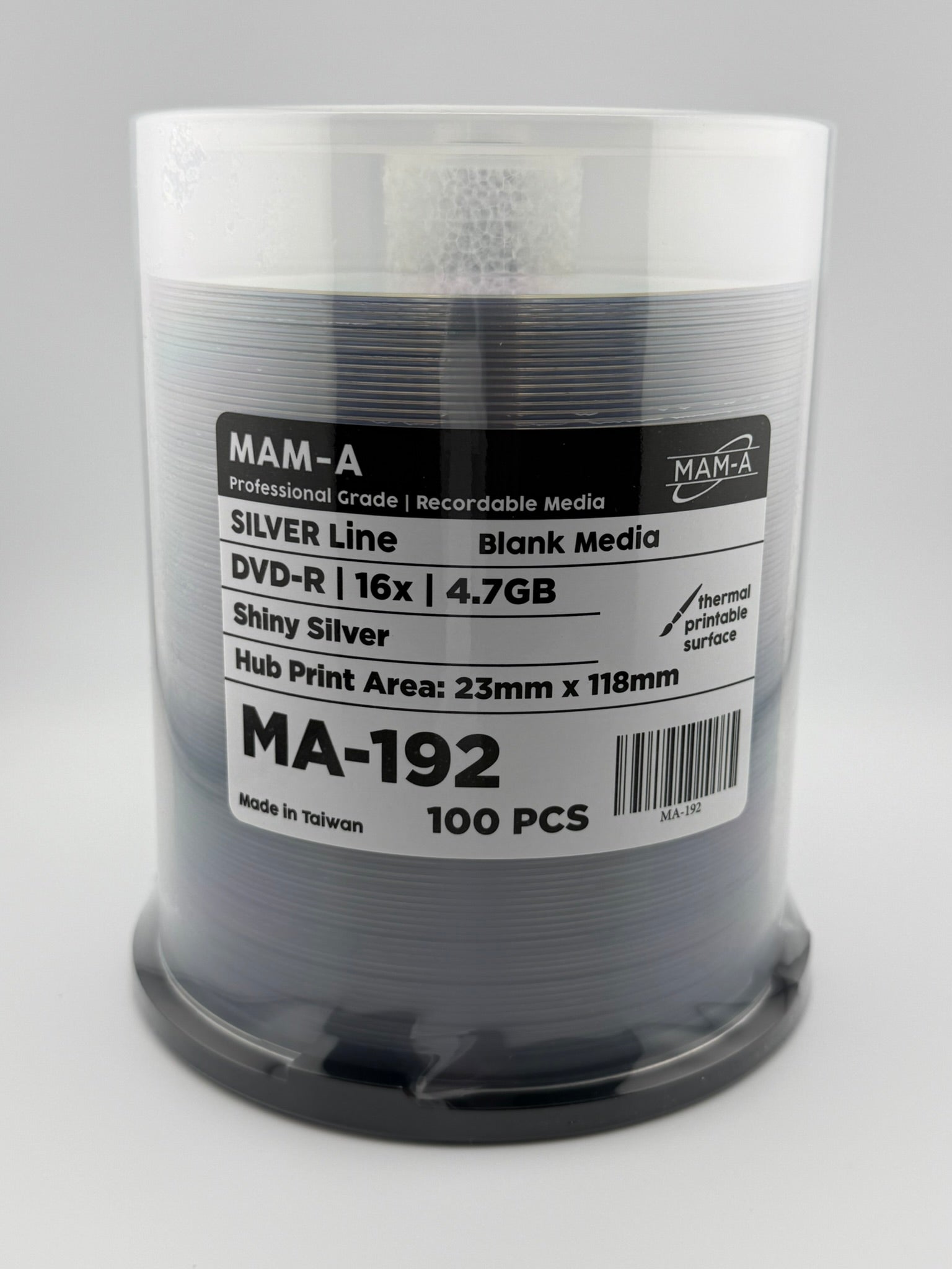 MAM-A Silver Line 16x Shiny Silver Thermal DVD-R (MA-192)