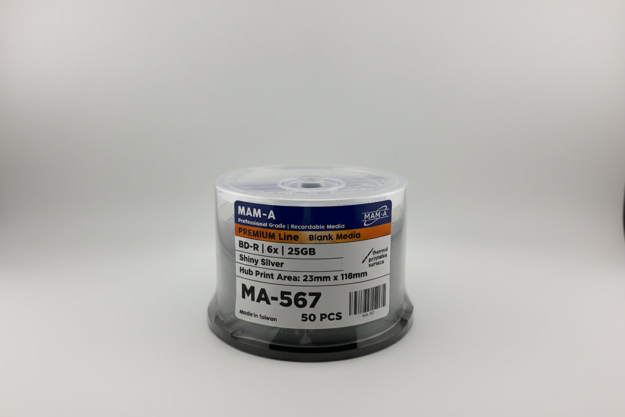 MAM-A Premium Blu-Ray 6x Shiny Silver BD-R (MA-567)