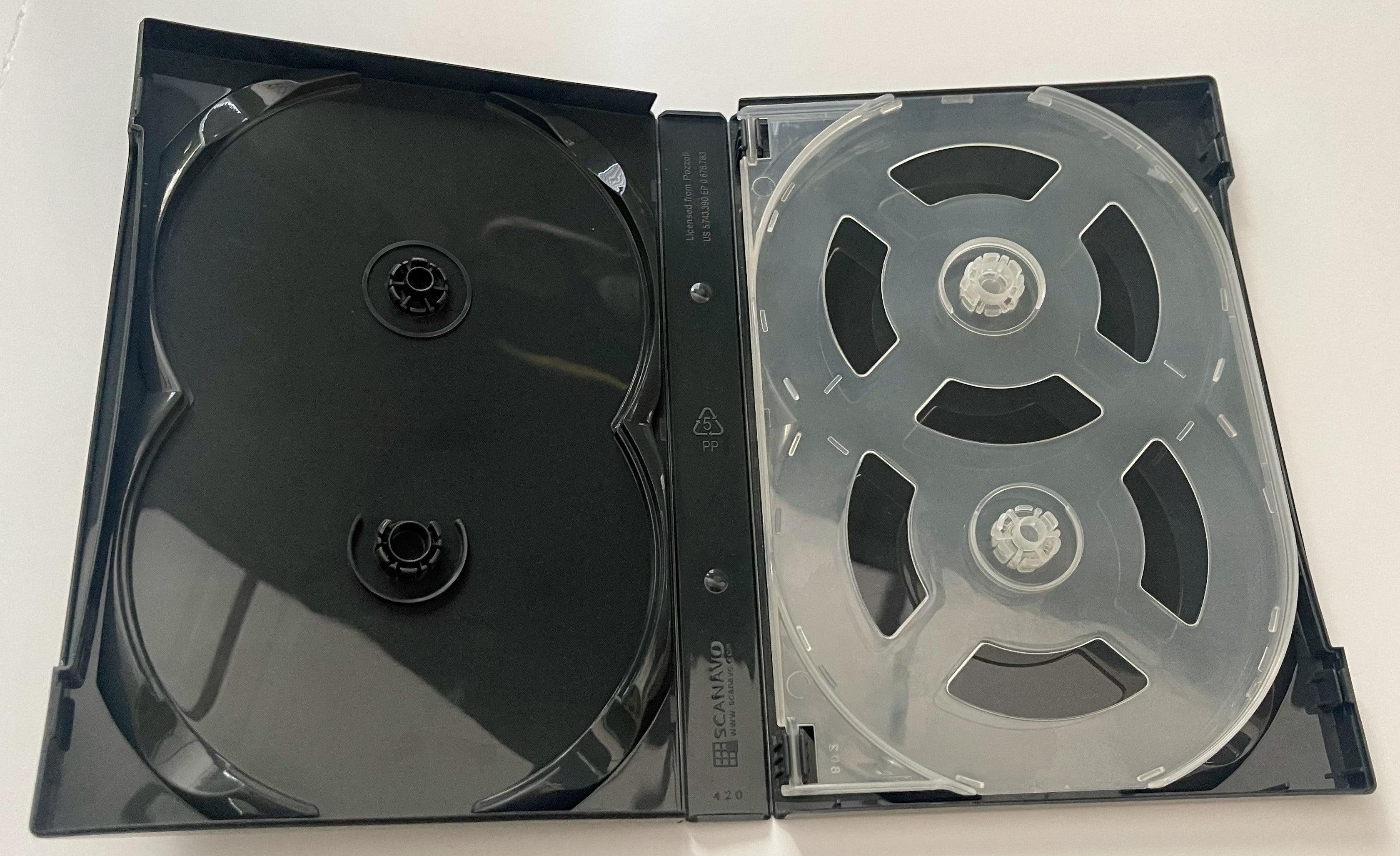 8 Disc Scanavo 1-8 Disc Black | DkGrey DVD Box