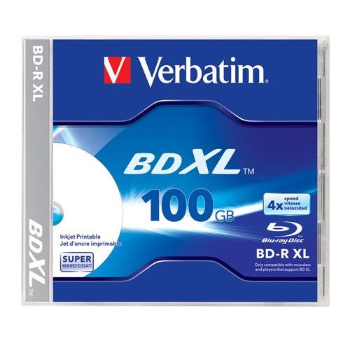Verbatim 4X BD-R XL | 100GB | Super Hard Coat Blu-Ray (5 Pack)