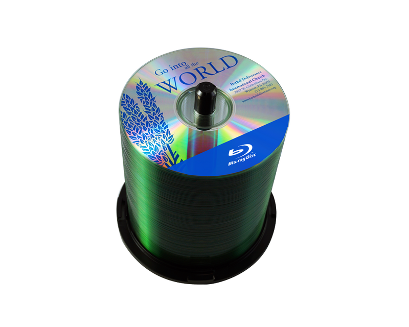 Blank BD-25GB Blu-Ray Discs with 1-Color Screen Print