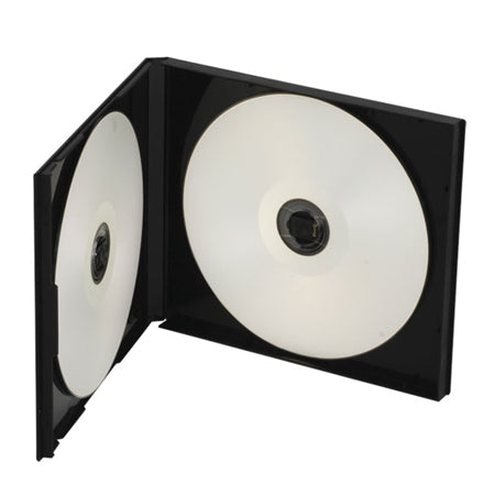 CD DVD Disc Double (2 Disc) Black Soft Plastic Box