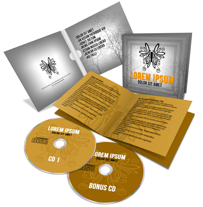 CDs in 4 Panel Thumb Pocket Sleeve 2 Disc