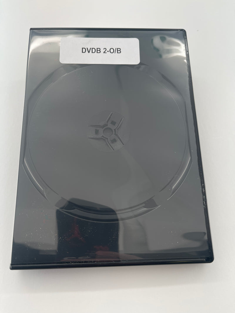 2 Disc Glossy Black DVD Box w/Lit Clip