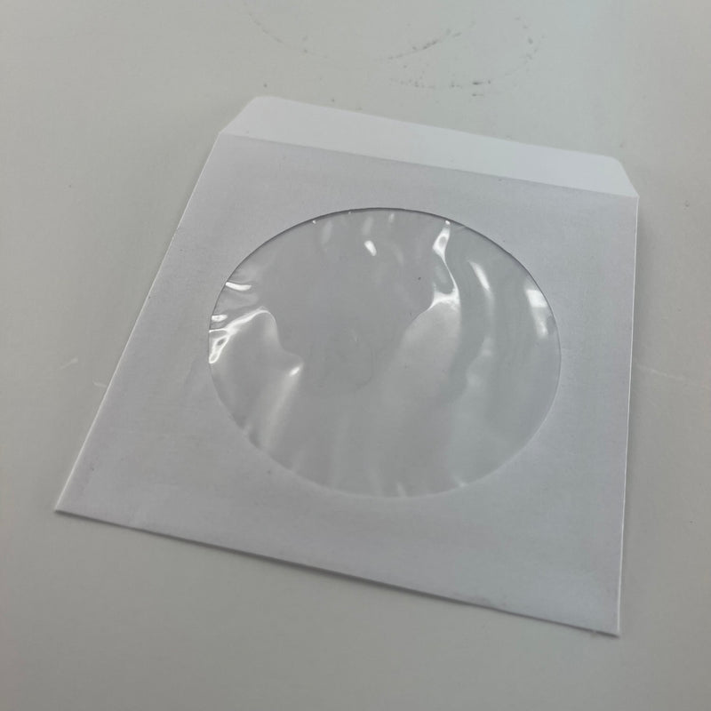 Mini CD DVD Disc White Paper Sleeve