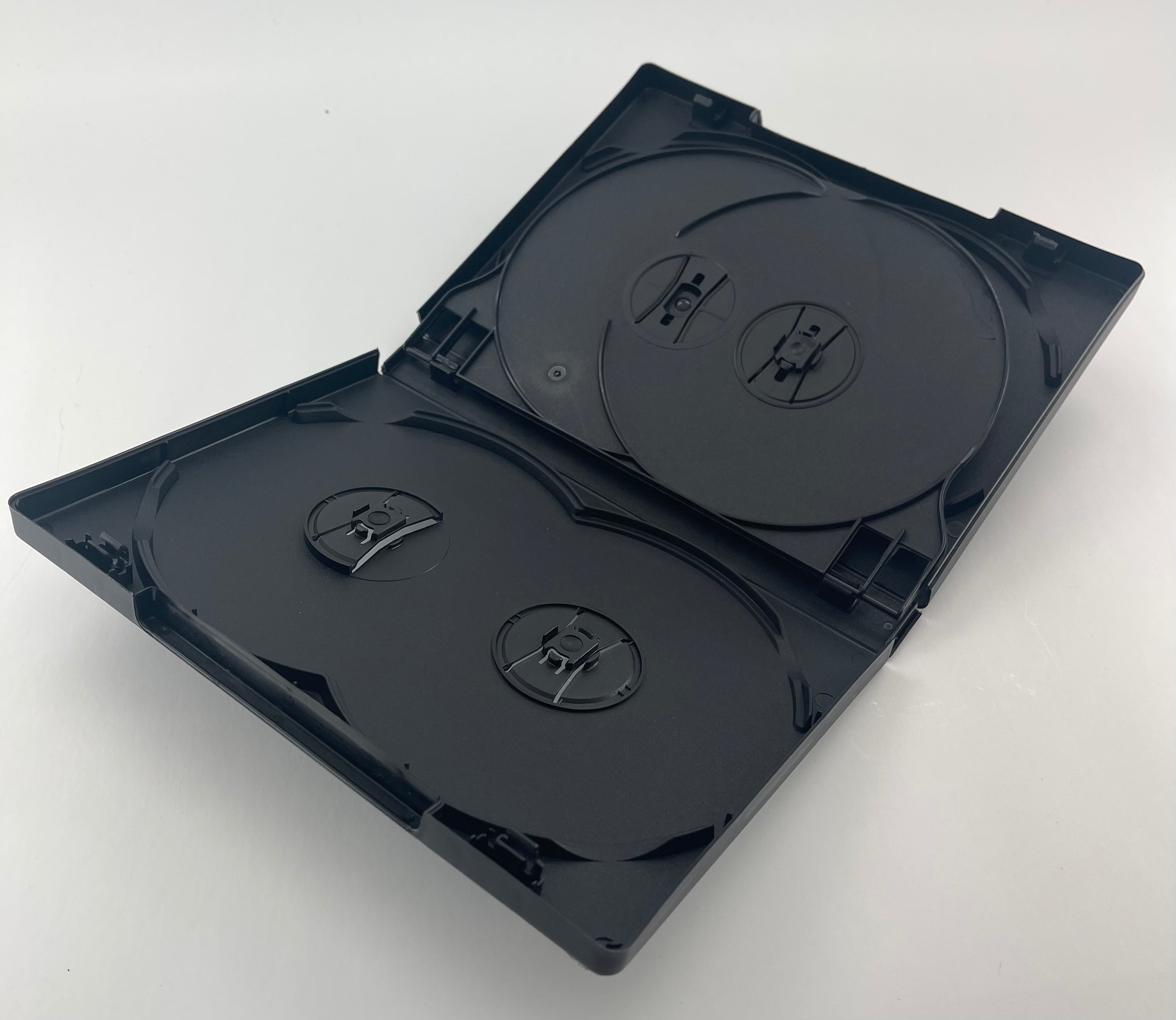 6 Disc Black DVD Box w/Swing Tray (100 Pack)
