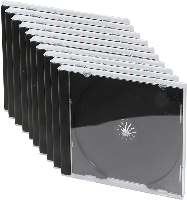 CD Standard Single Disc Jewel Case (Black) (200 Pack)